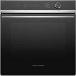 Fisher & Paykel OB24SD11PLX1 24" Contemporary Double Wall Oven with 11 Functions and Dial - Black