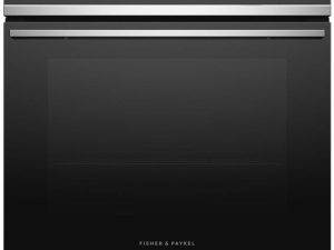 Fisher & Paykel OB24SD11PLX1 24" Contemporary Double Wall Oven with 11 Functions and Dial - Black