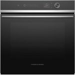 Fisher & Paykel OB24SD16PLX1 24" Contemporary Double Wall Oven with 16 Functions and Dial - Black