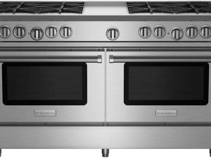 BlueStar RNB608GV2 60" Gas Range - 8 Burners with 12" Griddle - Natural Gas - Stainless Steel
