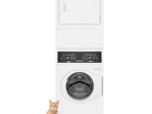 Speed Queen SF7008WG 27" Stacked Laundry Center with 3.4 cu. Ft. Washer and 7 cu. Ft. Gas Dryer - White