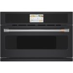 Cafe CSB913P3VD1 30" Smart Five in One Single Wall Oven with 120V Advantium Technology - Matte Black with Brushed Stainless Handle