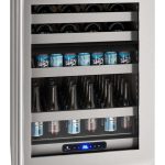 U-Line UHBD524-SG41A 24" Dual Zone Beverage Center with Stainless Frame and Lock 5 Class Series - Right Hinge - Stainless Steel
