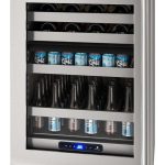 U-Line UHBD524-SG51A 24" Dual Zone Beverage Center with Stainless Frame and Lock 5 Class Series - Left Hinge - Stainless Steel