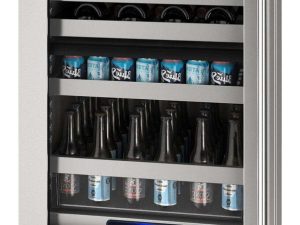 U-Line UHBD524-SG51A 24" Dual Zone Beverage Center with Stainless Frame and Lock 5 Class Series - Left Hinge - Stainless Steel