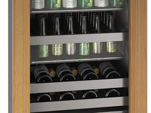 U-Line UHBV524-IG01A 24" Beverage Center Integrated Frame 5 Class Series - Reversible Hinge - Custom Panel