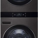 LG WKGX301HBA 27" Laundry Washtower with 5.0 cu. ft. Washer and 7.4 cu.ft. Gas Dryer - Black Steel