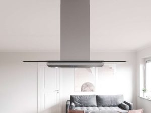 Zephyr ZVNM90BG 36" Verona Island Hood - 600 CFM - Stainless Steel with Glass